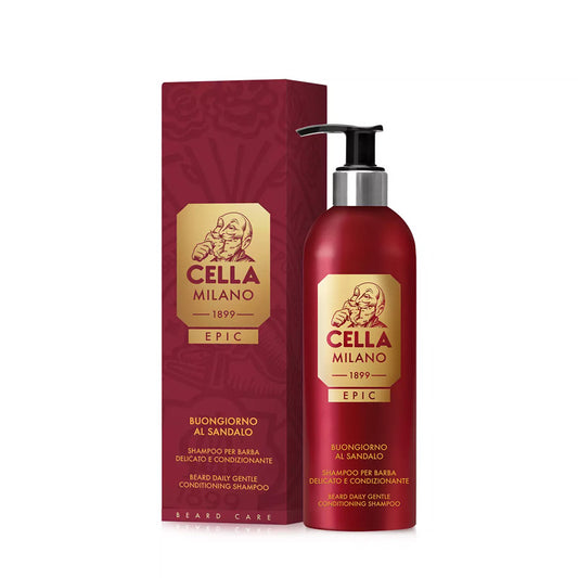 Cella Epic Shampoo per Barba Delicato Condizionante Buongiorno al Sandalo 175ml