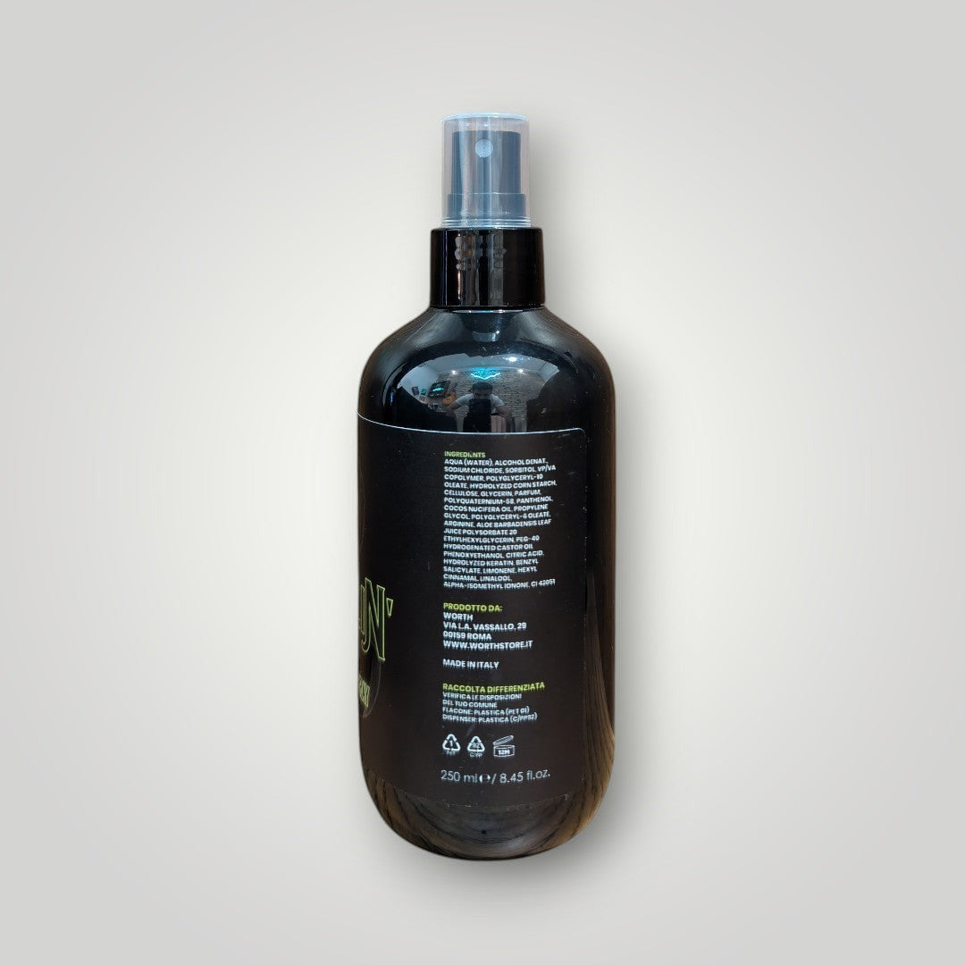 Kiss Me Darlin' Roma Sea Salt Spray for Hair, 250ml bottle, creates beachy waves and texture.